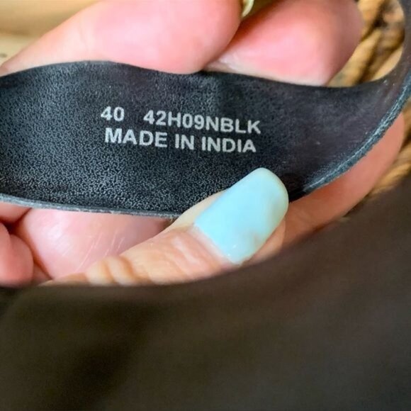 TOPSHOP HOORAY BLACK LEATHER SILVER RING SANDALS Sz 9.5 - Picture 5 of 9